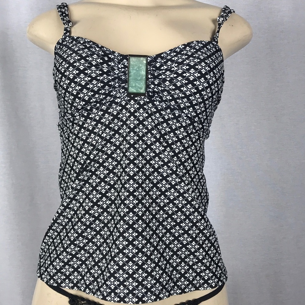 Beach Joy Tankini Size Medium. Top With Square Stone On Front. New With Tags.